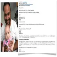 Photo of a smiling man, Asha Walter, holding a baby, next to an email detailing two successful December trades on AGL and DUG, yielding returns of 7.02% and 0.58%.